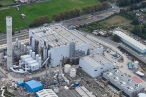 An aerial view of the energy-from-waste plant in Runcorn.